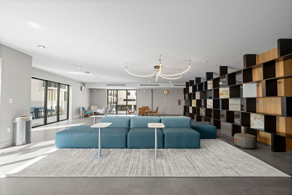 Lounge seating in the clubroom at Metro Parc