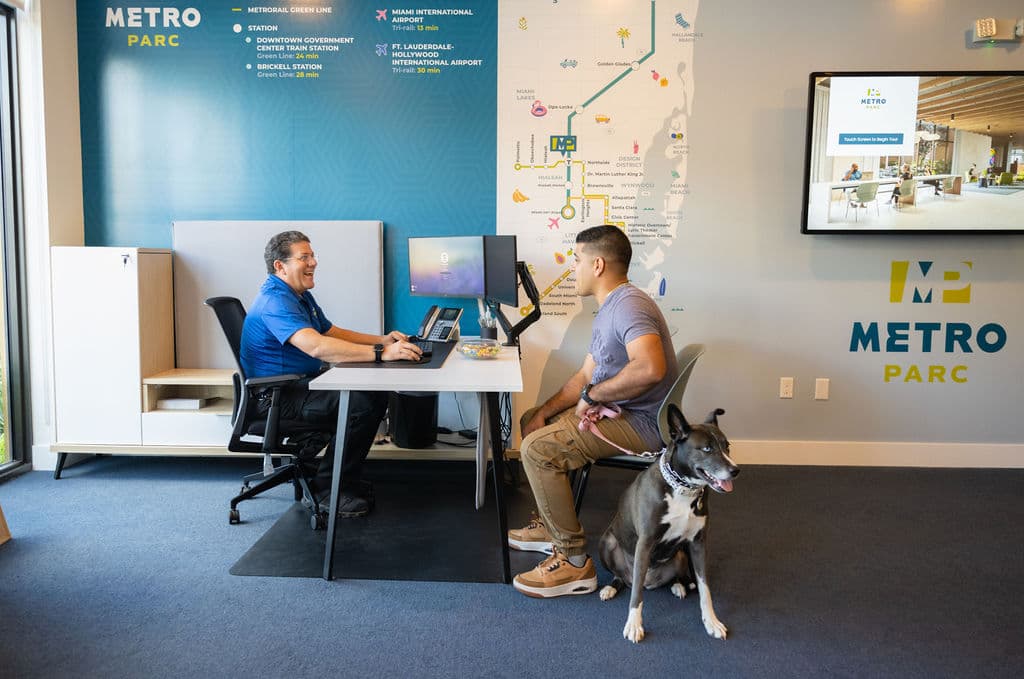 Pet-friendly lobby at Metro Parc Hialeah